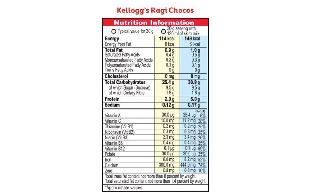 Kellogg's Ragi Chocos    Box  125 grams